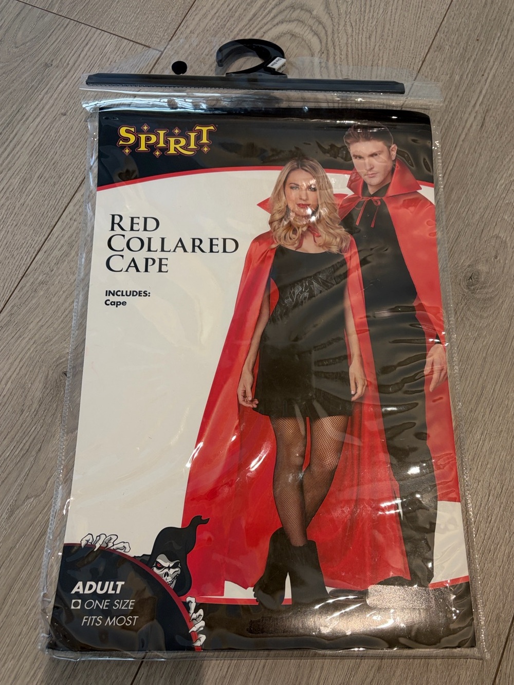 Spirit Red Collared Cape - Adult Costume Accessory